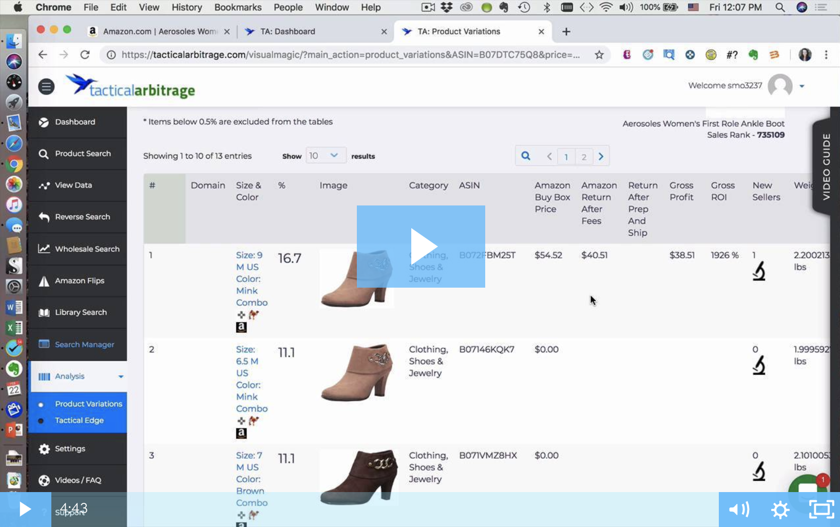 buying and selling shoes for profit