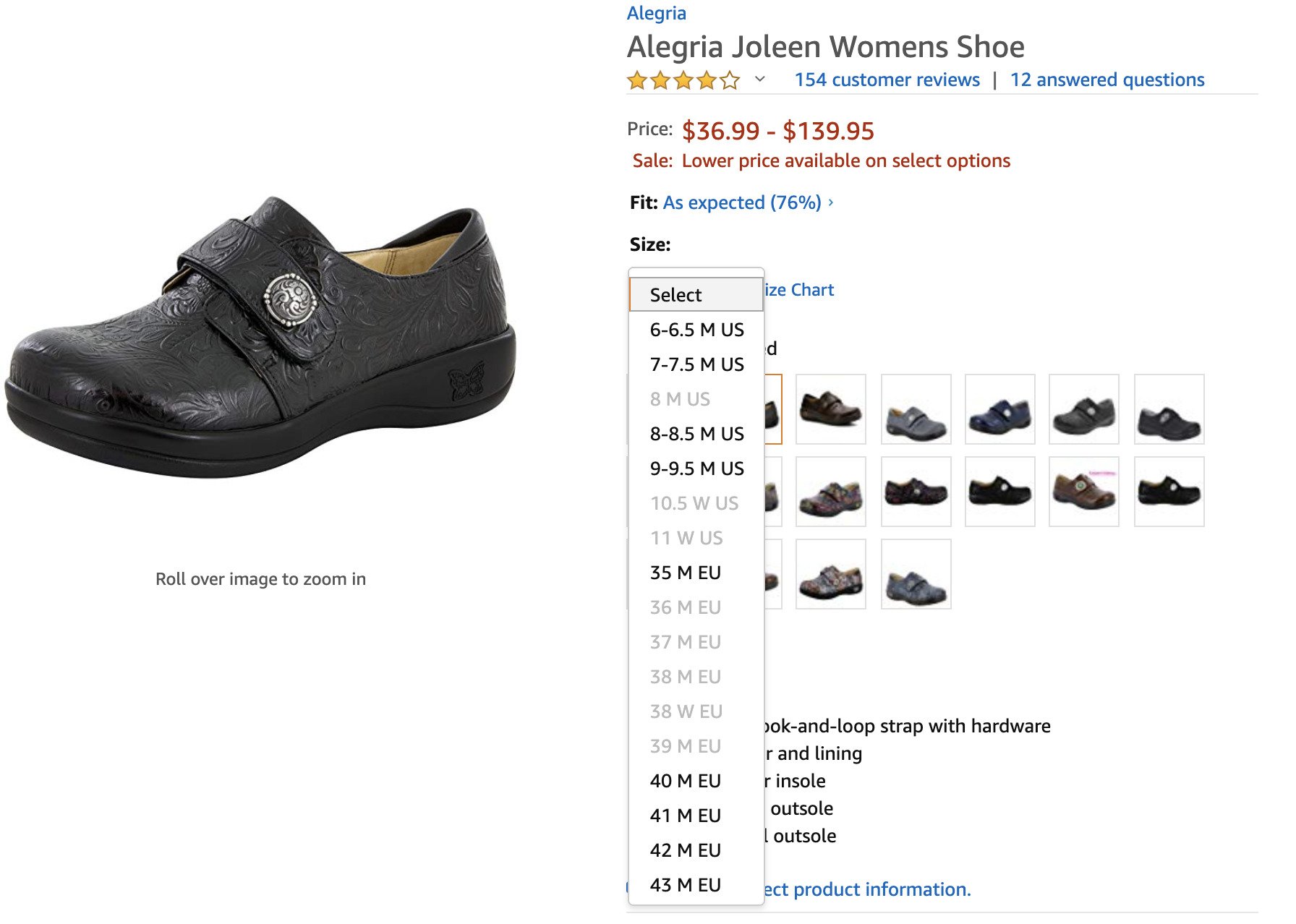 amazon shoe width