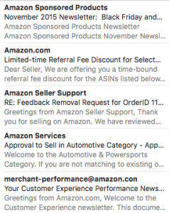 Amazon emails