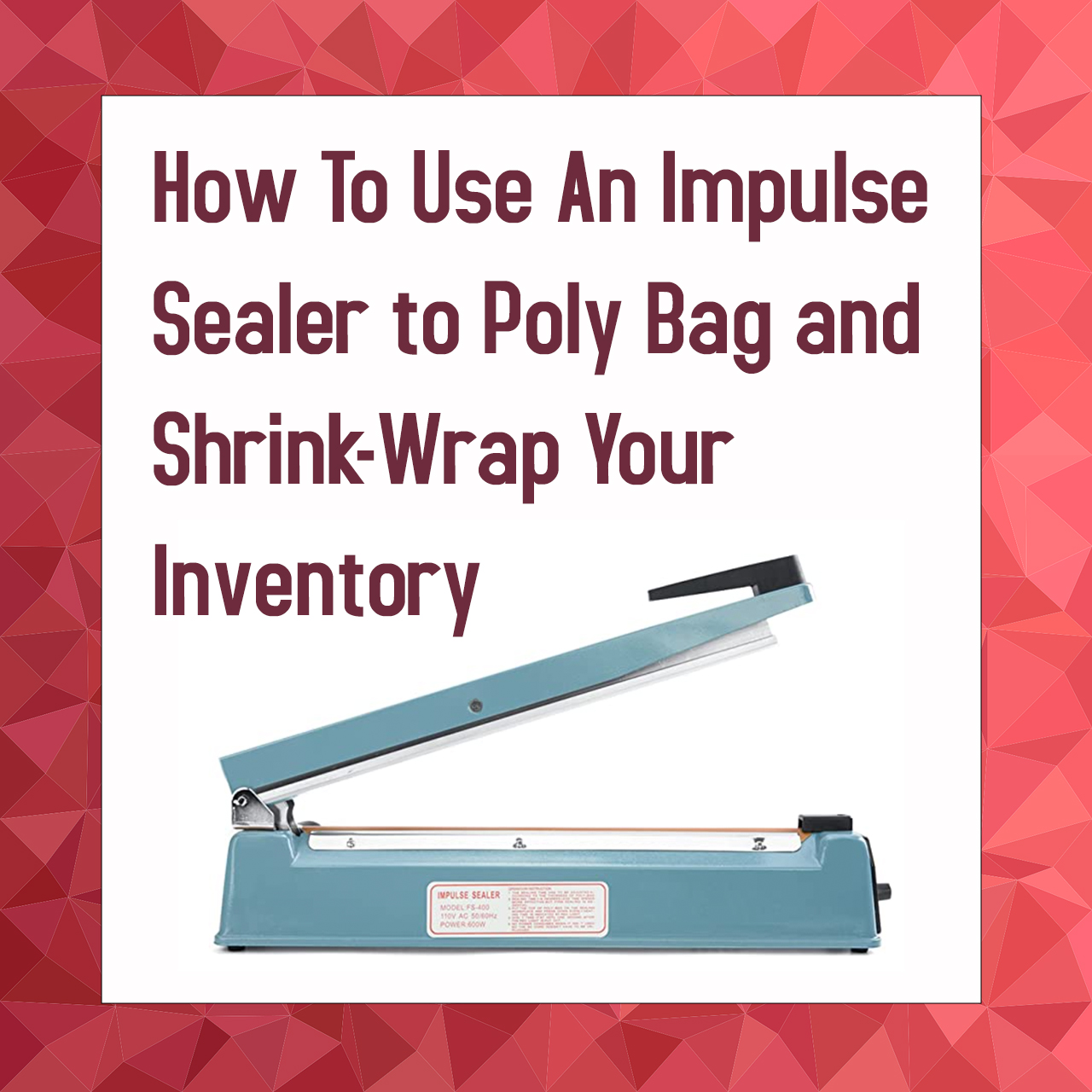 Shrink Wrap System for CDS with 6 x 6.5 Shrink Bags and 12 Impulse Sealer Shrink Wrap System for CDS with 6 x 6.5 Shrink Bags and 12 Impulse Sealer