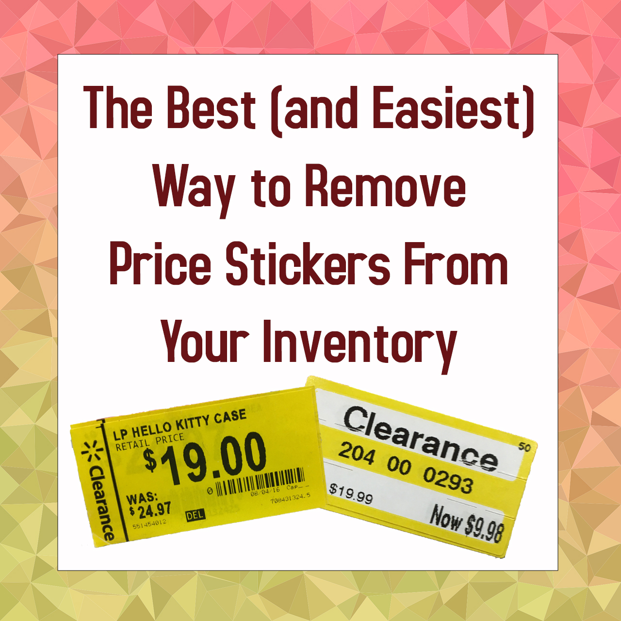 The Best (and Easiest) Way to Remove Price Stickers From Your Inventory -  Full-Time FBA